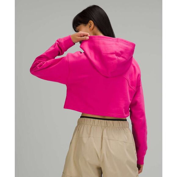 LULULEMON All Yours Cropped Hoodie Sonic Pink Size S - Picture 2 of 8